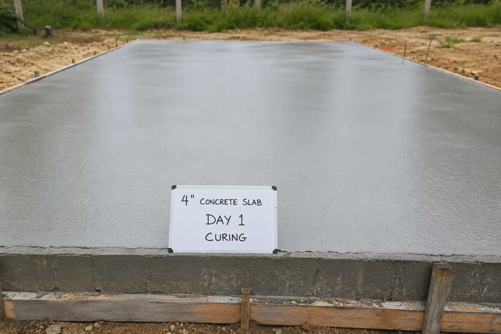 4 inch concrete slab curing timeline 4 inch concrete slab curing