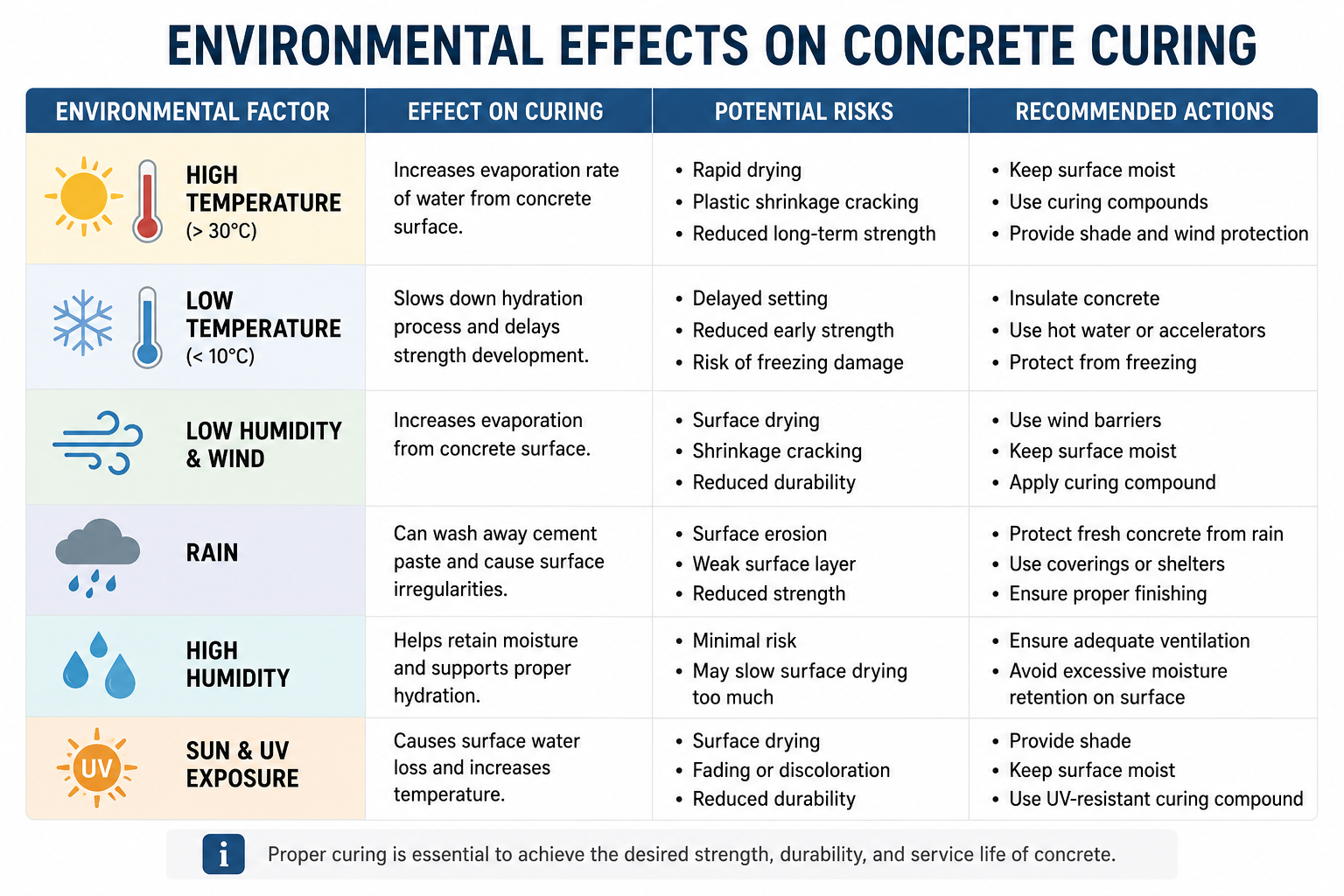 environmental effects on concrete curing environmental effects on concrete curing