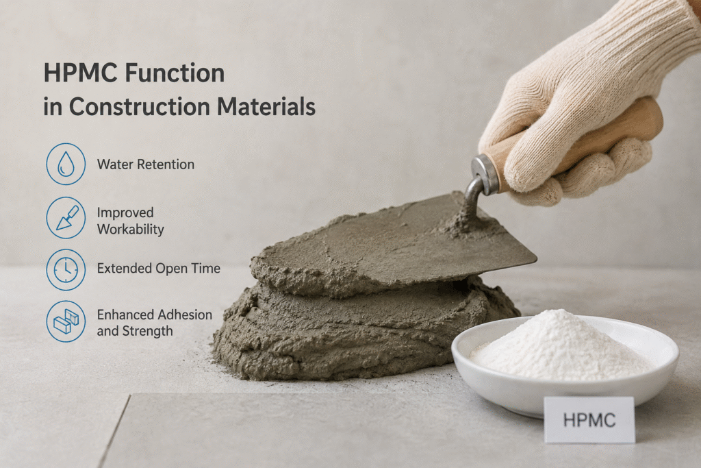 construction grade HPMC improves water retention and workability in mortar