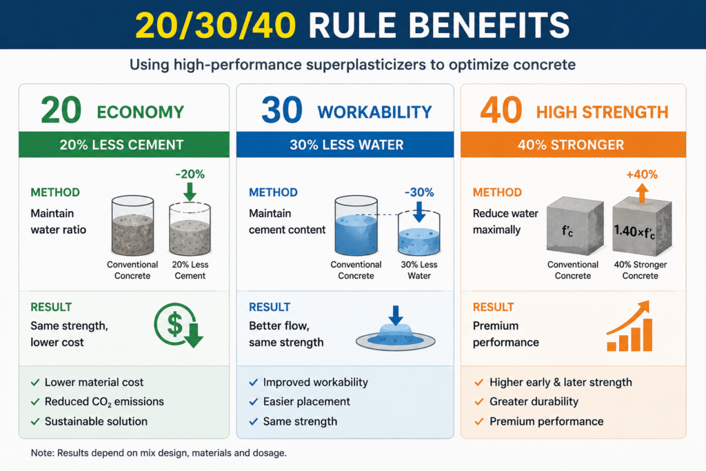 Visual representation of 20/30/40 rule benefits